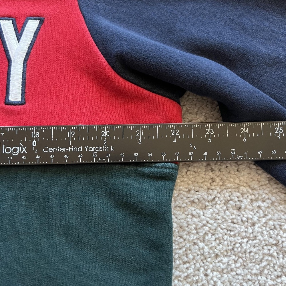 Superdry Sweatshirt Mens XL Navy Red Green Fleece Crewneck Sport Logo Colorblock - Picture 13 of 16